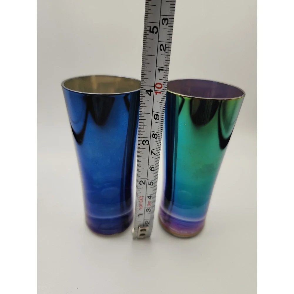 Ombre Irridescent Shot Glasses Made In Slovakia Set of 2. 4